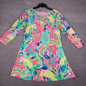 Lilly Pulitzer Liliana Casa Banana Printed Loop Neck Top‎ Size Medium